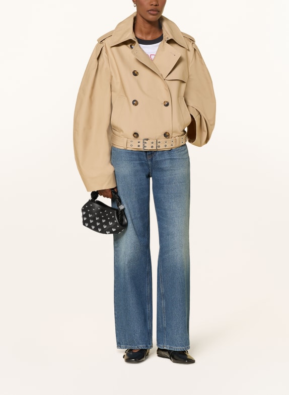 GANNI Handtas BOU MINI met studs ZWART / ZILVER