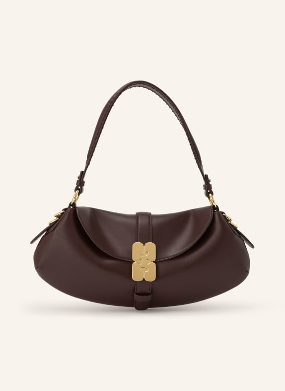 GANNI Handbag B-KAT DARK BROWN / GOLD