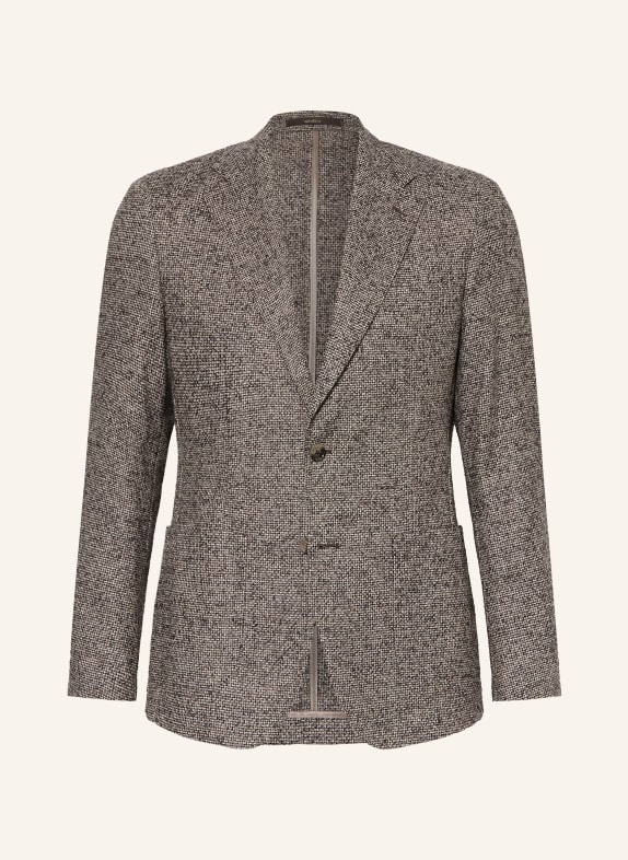 windsor. Colbert GIORNO Extra Slim Fit MARRON FONCÉ / TAUPE / WIT