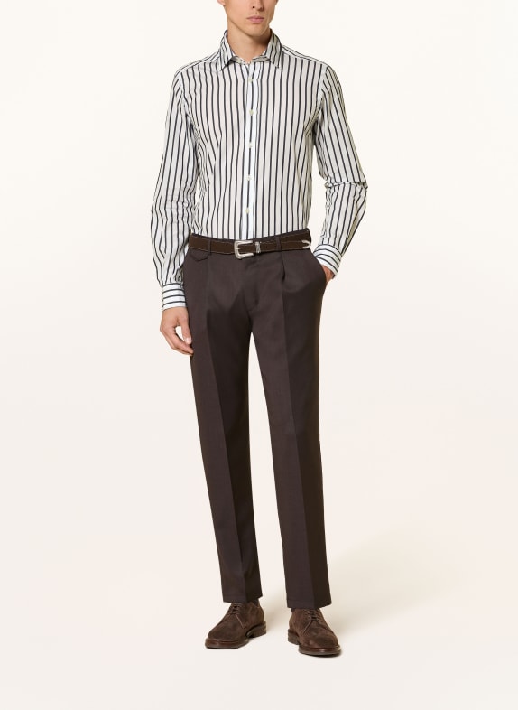 windsor. Overhemd LAPO-W Shaped Fit WIT / DONKERBLAUW