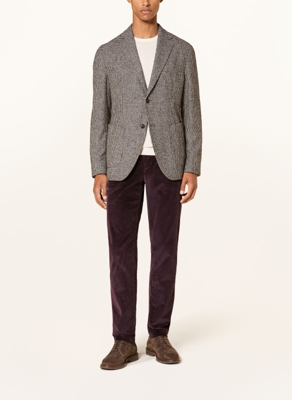 eleventy Colbert Extra Slim Fit LICHTGRIJS / GRIJS / DONKERROOD
