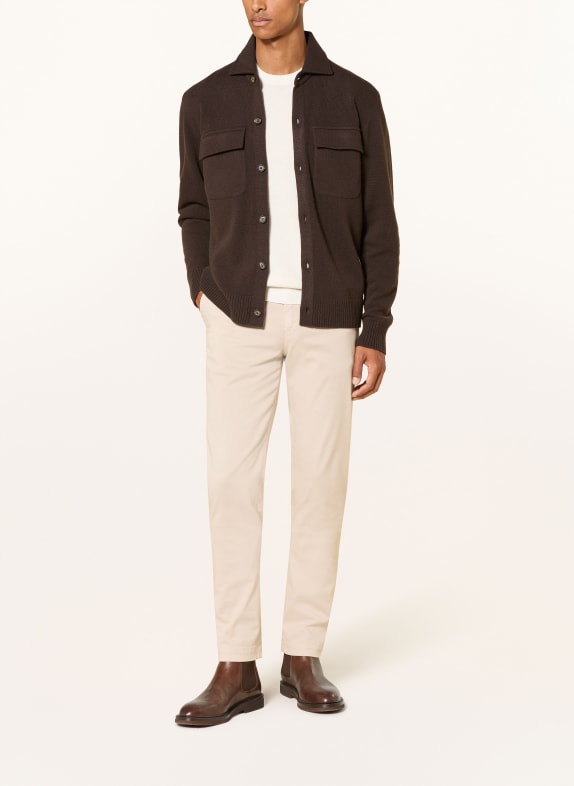 eleventy Gebreid Overshirt MARRON FONCÉ
