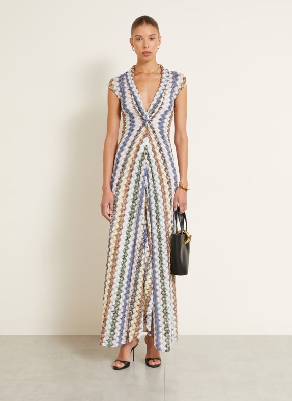 MISSONI Robe de soirée BLANC / VERT / BLEU