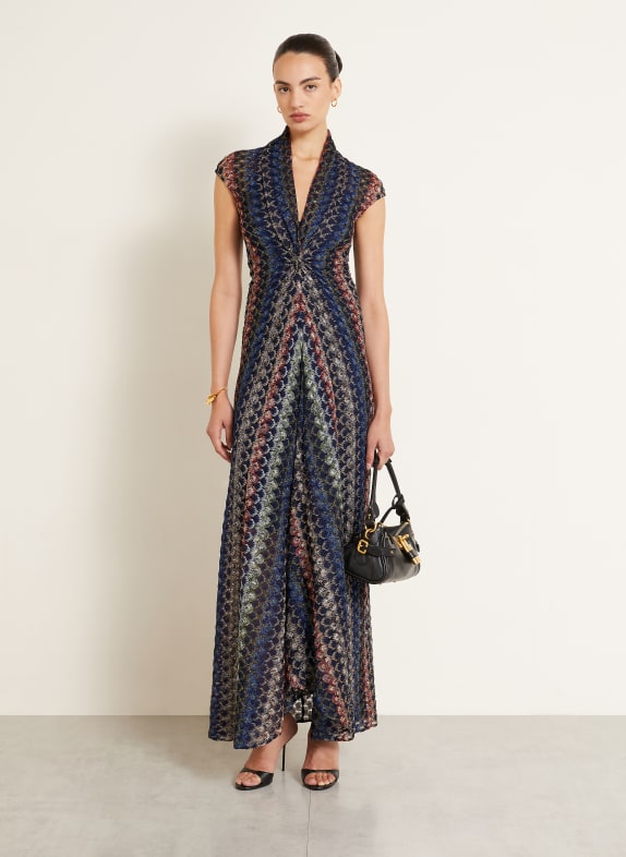 MISSONI Evening dress DARK BLUE / DARK RED / GREEN