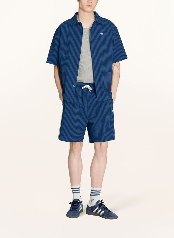 adidas Originals RESORT S Shorts with Braid Stripes BLUE / ECRU / DARK BLUE
