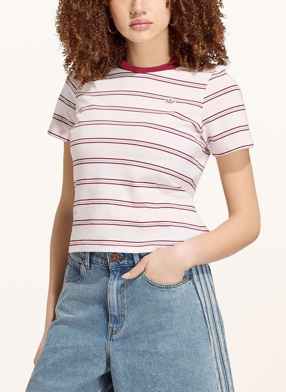 adidas Originals Jersey-Poloshirt RESORT DUNKELROT / HELLROSA / KHAKI