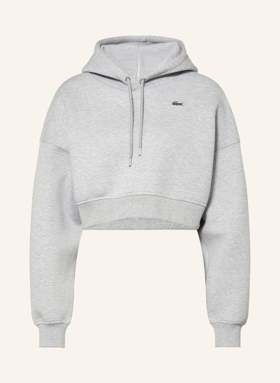 LACOSTE Bluza z kapturem oversize SZARY