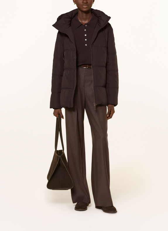 darling harbour Quilted jacket DARK BROWN
