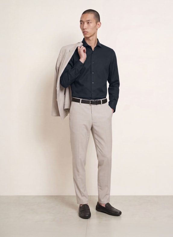 BOSS Overhemd JOE Regular Fit DONKERBLAUW