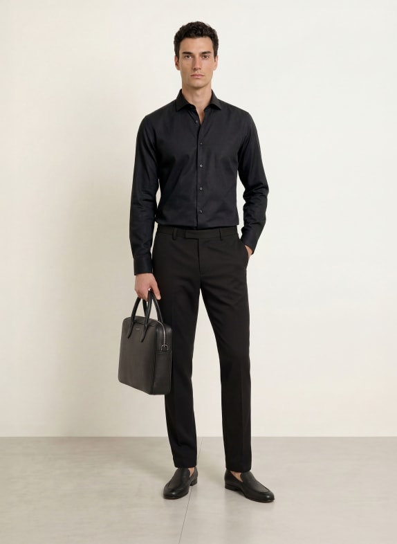 BOSS Overhemd HANK Slim Fit ZWART