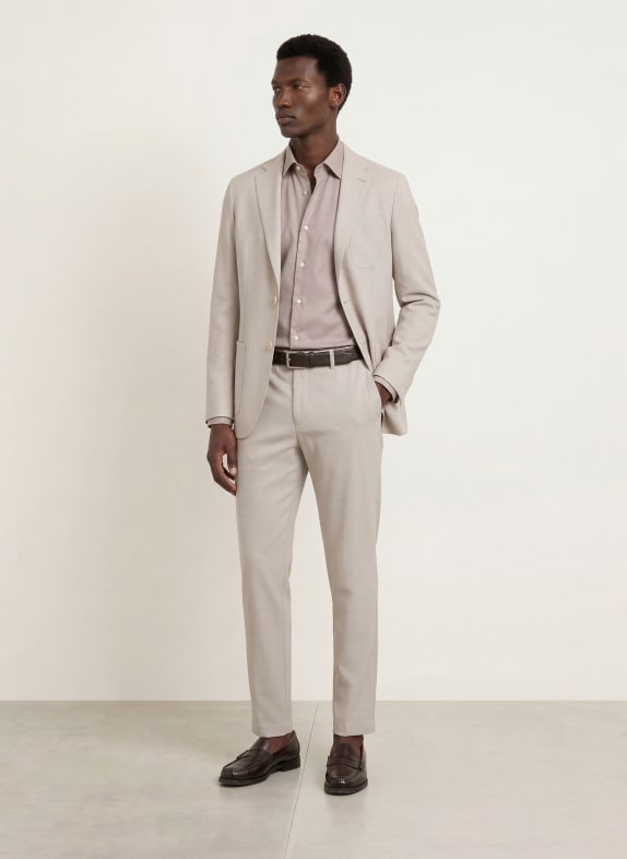 BOSS Overhemd HANK Slim Fit BEIGE