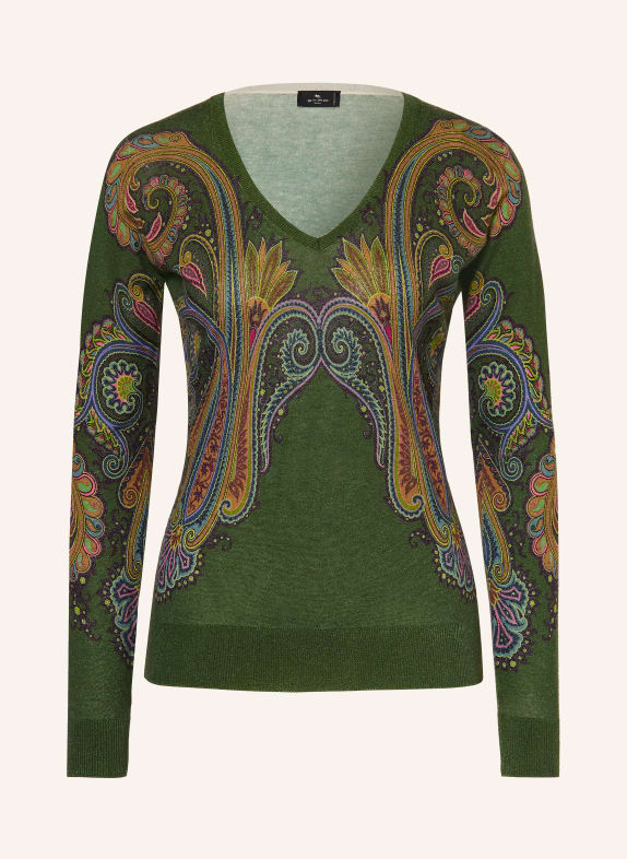 ETRO Sweaters with silk and cashmere GREEN / PINK / BLUE