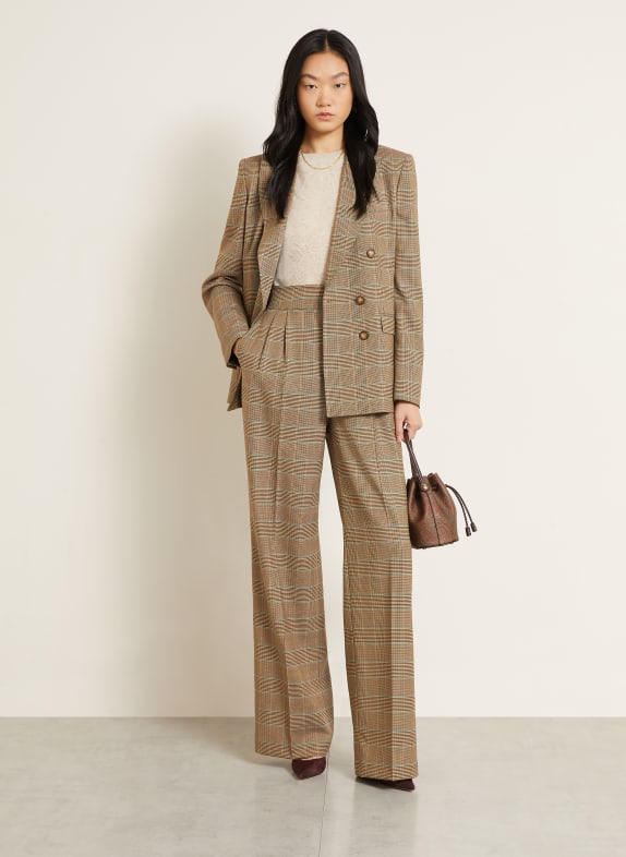 ETRO Marlene-broek BEIGE / MARRON FONCÉ / TURQUOISE