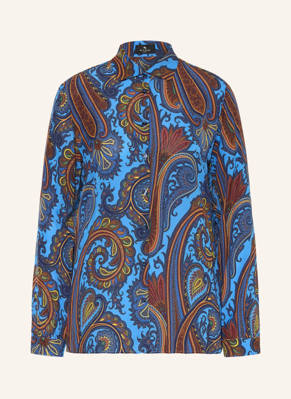 ETRO Chemisier BLEU / MARRON / JAUNE