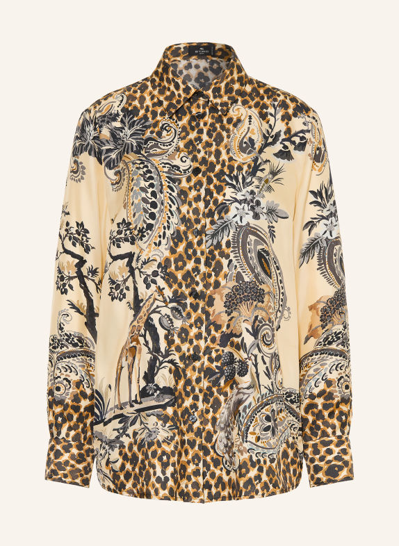 ETRO Chemisier en soie JAUNE CLAIR / GRIS / NOIR