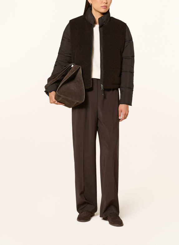FUCHS SCHMITT GREENSBORO Quilted Jacket in a Mix of Materials BROWN