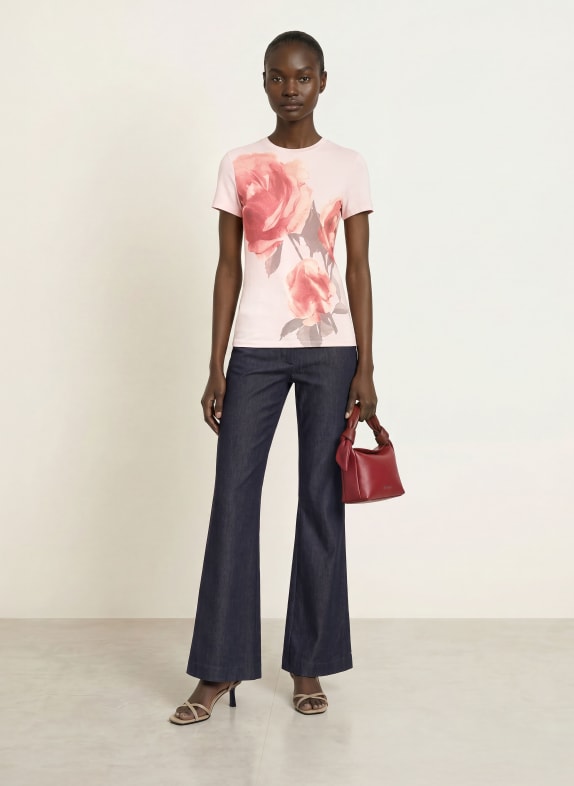 TED BAKER T-shirt BINDII ROSE CLAIR / LICHTROOD / ZALM