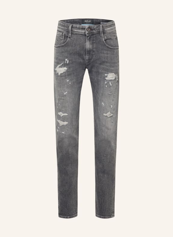 REPLAY Destroyed Jeans ANBASS Slim Fit C097 DARK GREY