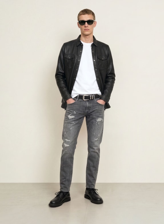 REPLAY Destroyed jeans ANBASS Slim Fit C097 DARK GREY