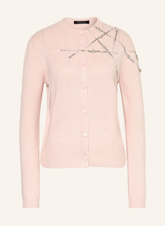 FABIANA FILIPPI Gilet orné de pierres décoratives ROSE CLAIR