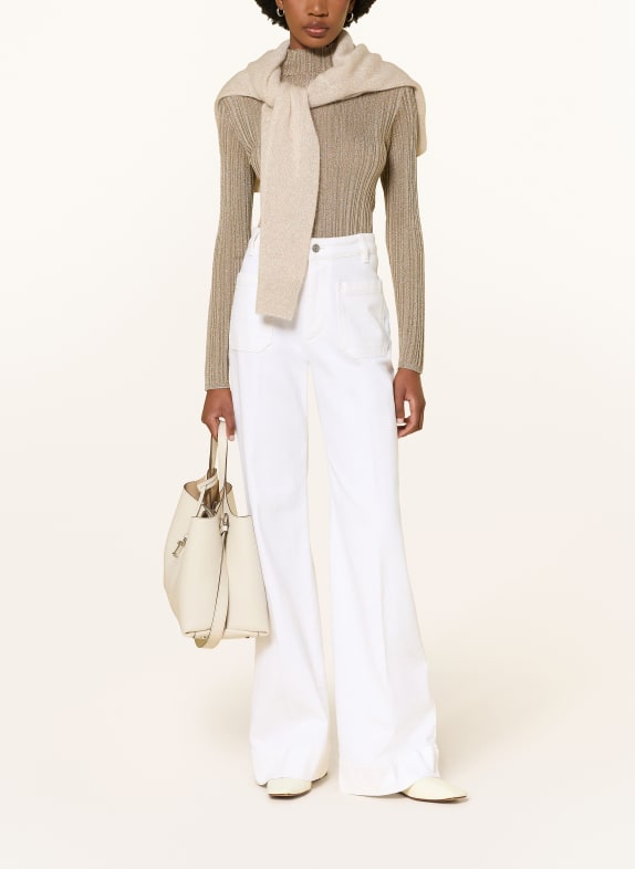 FABIANA FILIPPI Trui met glittergaren TAUPE / GOUD
