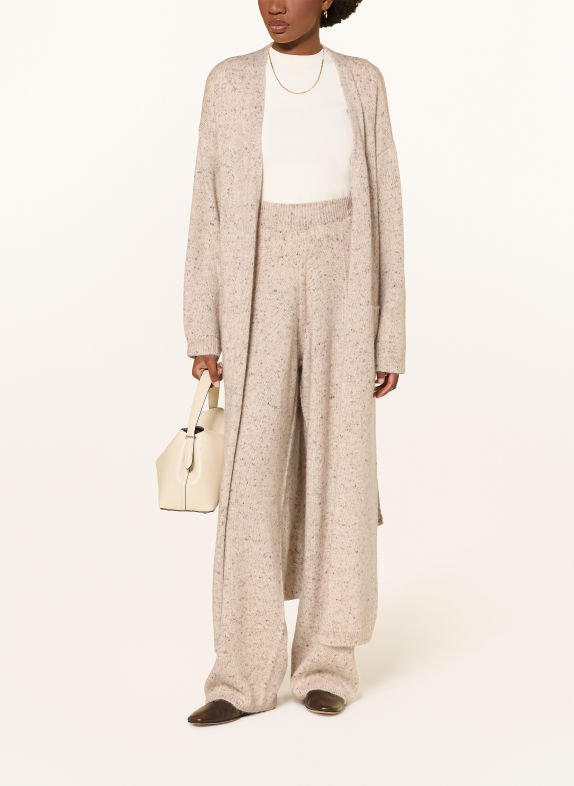 FABIANA FILIPPI Gebreide broek met glittergaren BEIGE / GOUD / MARRON FONCÉ