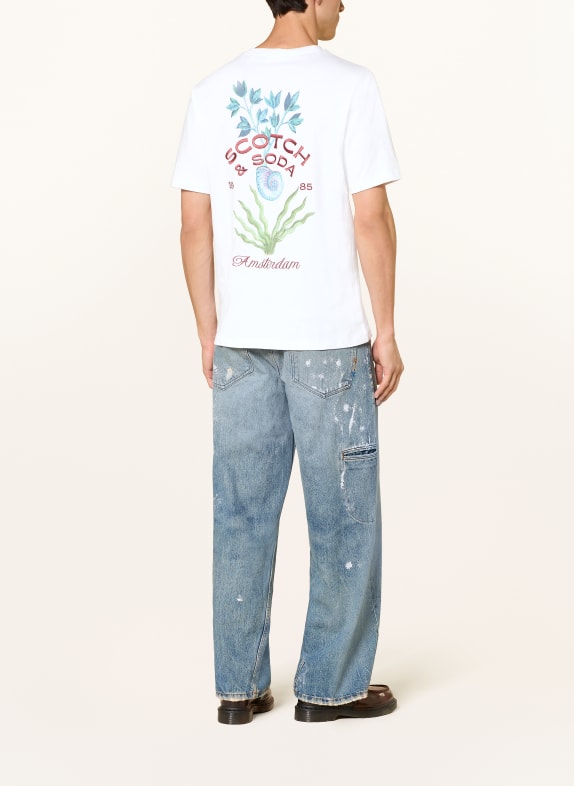 SCOTCH & SODA T-shirt WIT / ROOD / GROEN