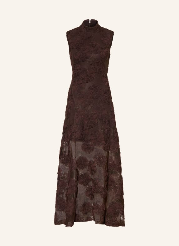 ROTATE Kleid aus Spitze DUNKELBRAUN