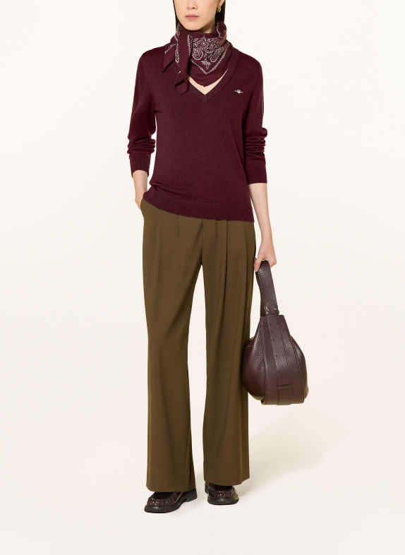 GANT Pullover DUNKELROT