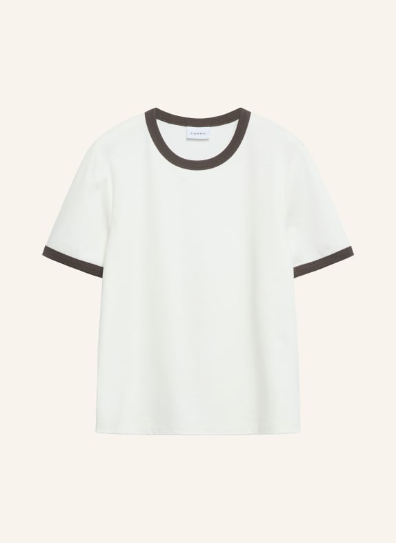 comma T-shirt VIT / MÖRKBRUN