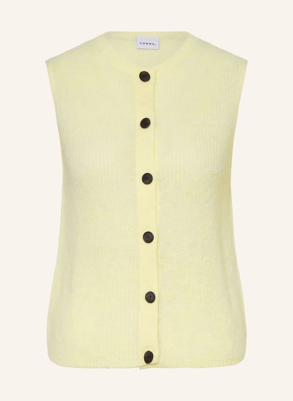 comma Knit vest LIGHT YELLOW