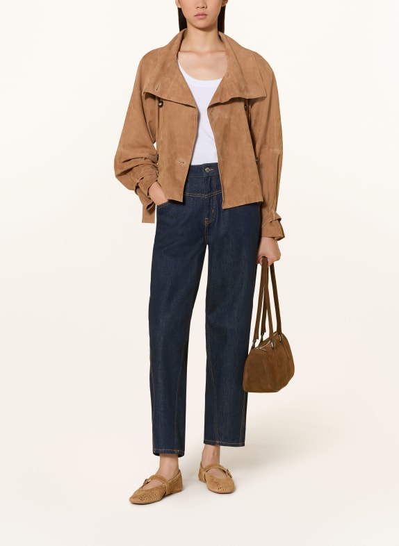 comma Jeansy typu barrel LIV 59Z8 BLUE