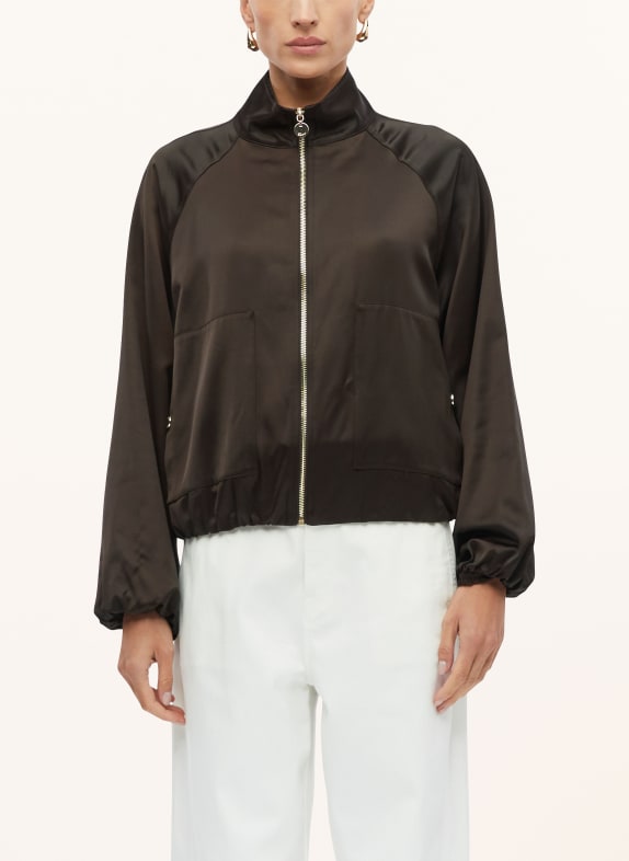 s.Oliver BLACK LABEL Satijnen blouson MARRON FONCÉ