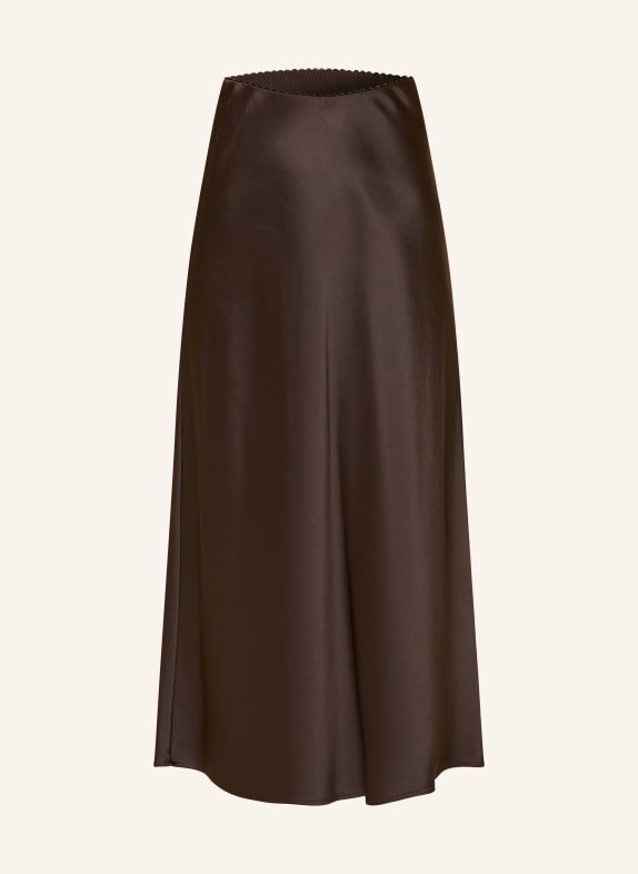 s.Oliver BLACK LABEL Satijnen rok MARRON FONCÉ
