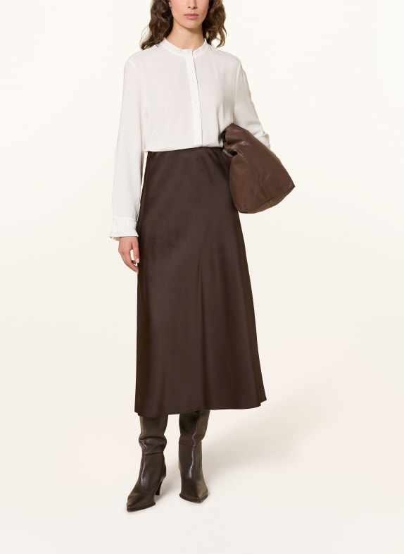 s.Oliver BLACK LABEL Satijnen rok MARRON FONCÉ