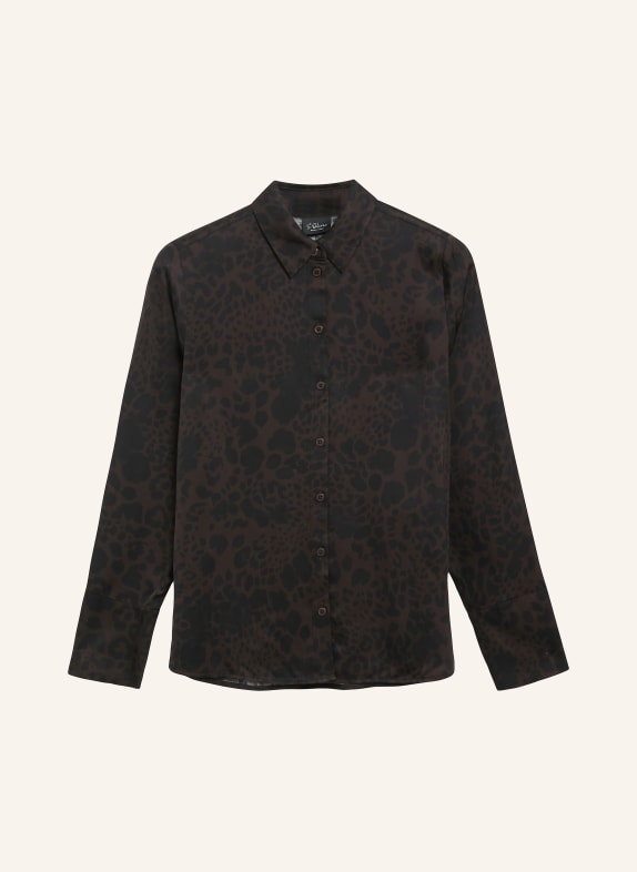 s.Oliver BLACK LABEL Satin shirt blouse DARK BROWN / BLACK