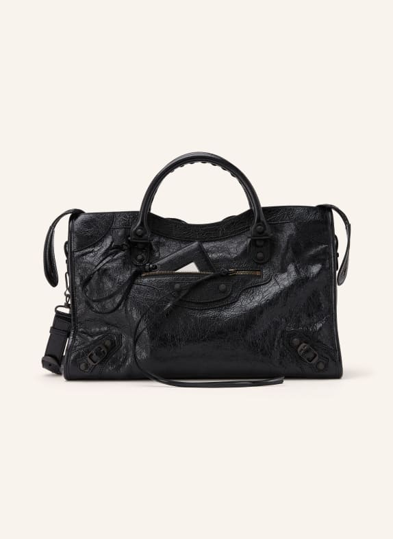 BALENCIAGA Handtasche LE CITY MEDIUM mit Nieten SCHWARZ