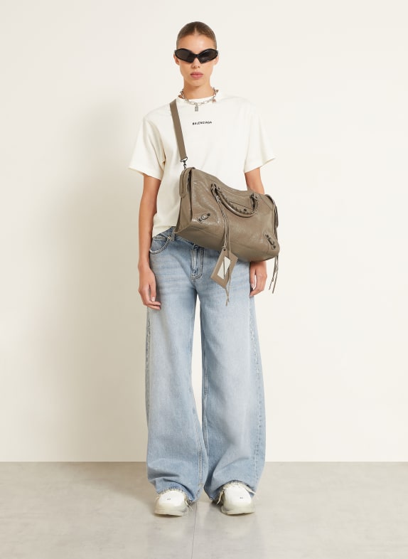 BALENCIAGA LE CITY MEDIUM Handbag with Studs TAUPE