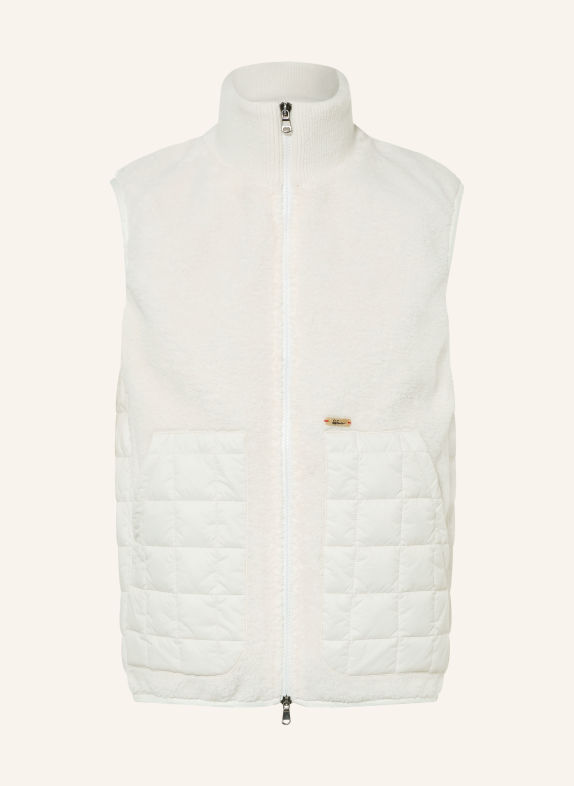 Luis Trenker Gilet matelassé avec fourrure synthétique CRÈME