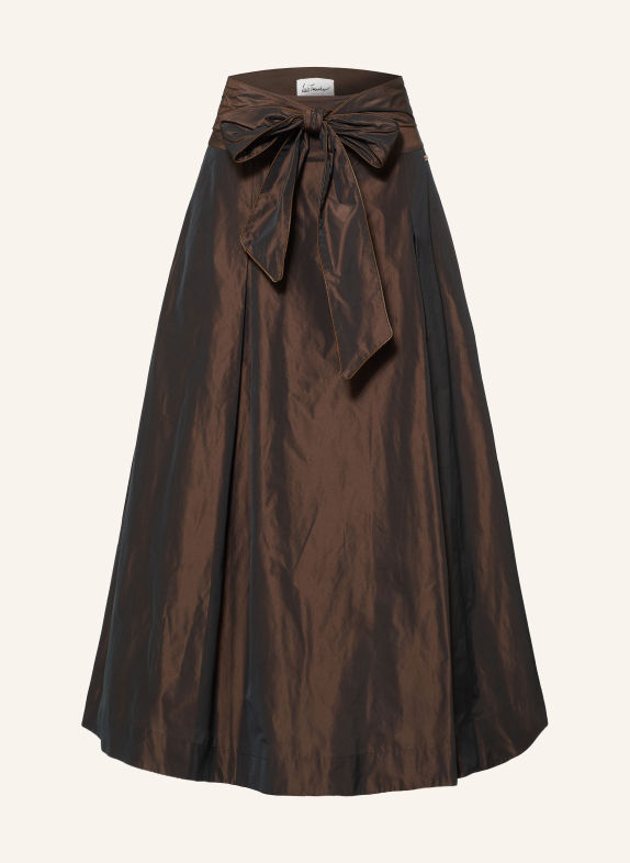 Luis Trenker Pleated skirt LUNATALETTA DARK BROWN