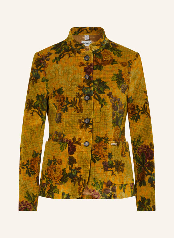 Luis Trenker Veste en velours LURANDA JAUNE FONCÉ / ORANGE FONCÉ / VERT