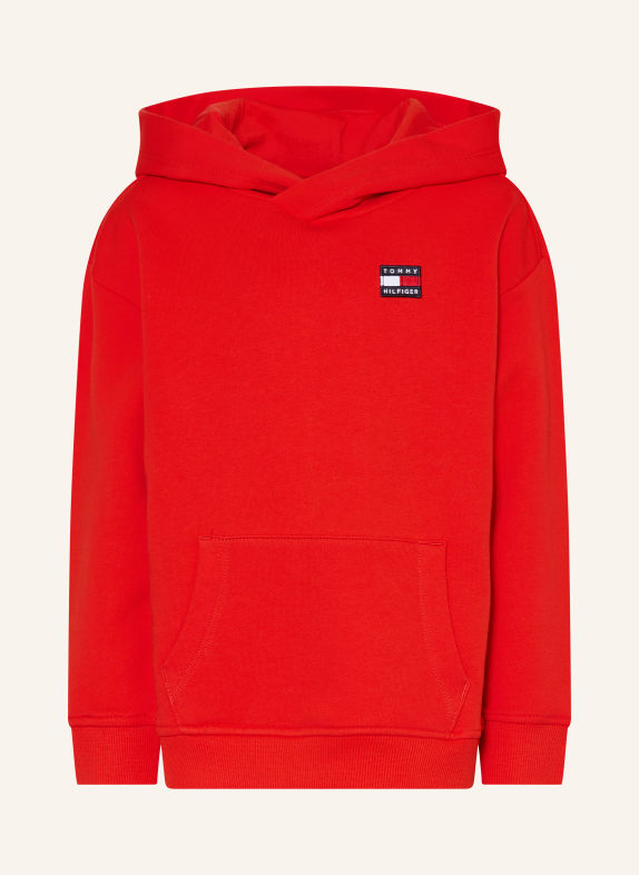 TOMMY HILFIGER Hoodie RED / DARK BLUE / WHITE