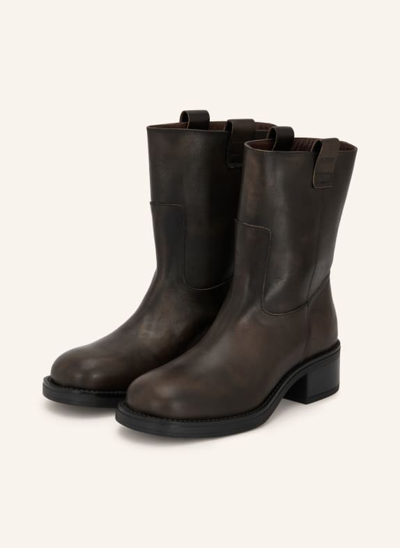 ALOHAS Boots RAJAN TMAVĚ HNĚDÁ