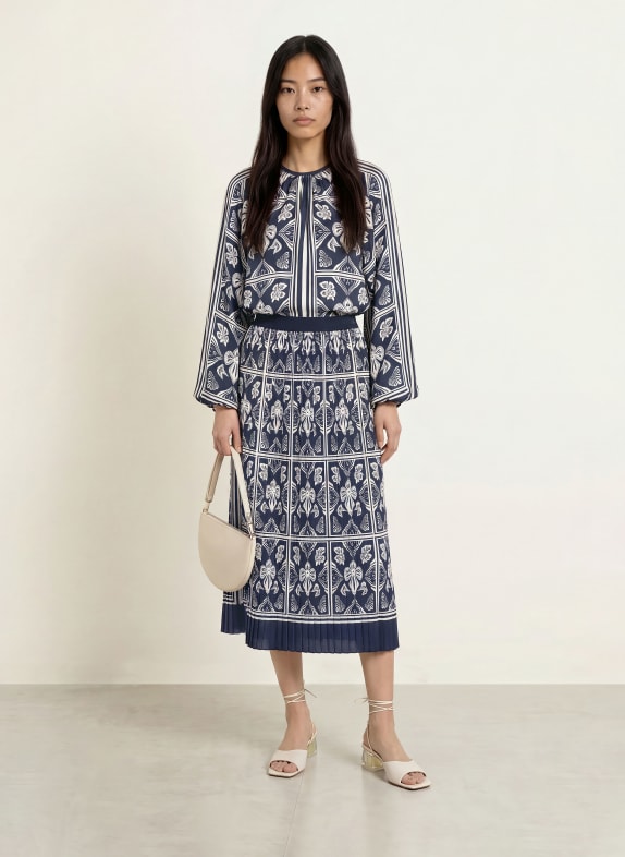 MOS MOSH Rok MMMORELLA DONKERBLAUW / WIT