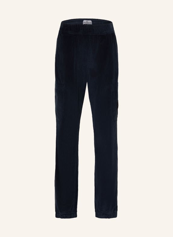 STONE ISLAND JUNIOR Corduroy cargo trousers DARK BLUE