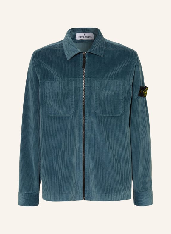 STONE ISLAND JUNIOR Overjacket aus Cord PETROL