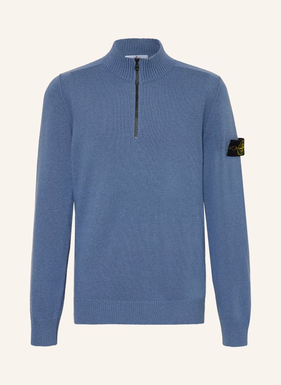 STONE ISLAND JUNIOR Half-zip sweater BLUE GRAY
