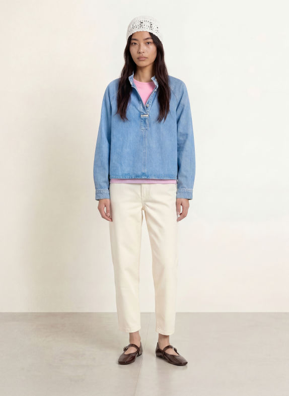 Marc O'Polo DENIM Jeansbluse HELLBLAU
