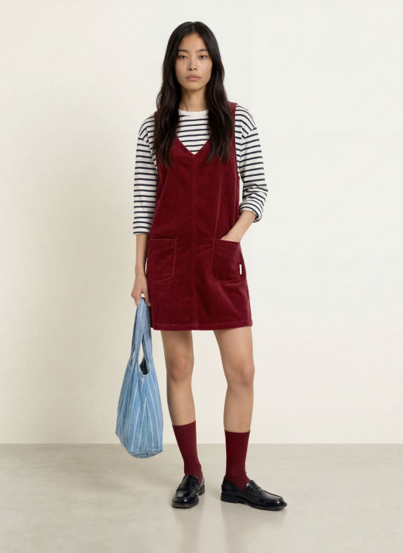 Marc O'Polo DENIM Cordkleid DUNKELROT