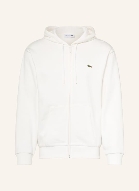 LACOSTE Zip-up sweatshirt WHITE